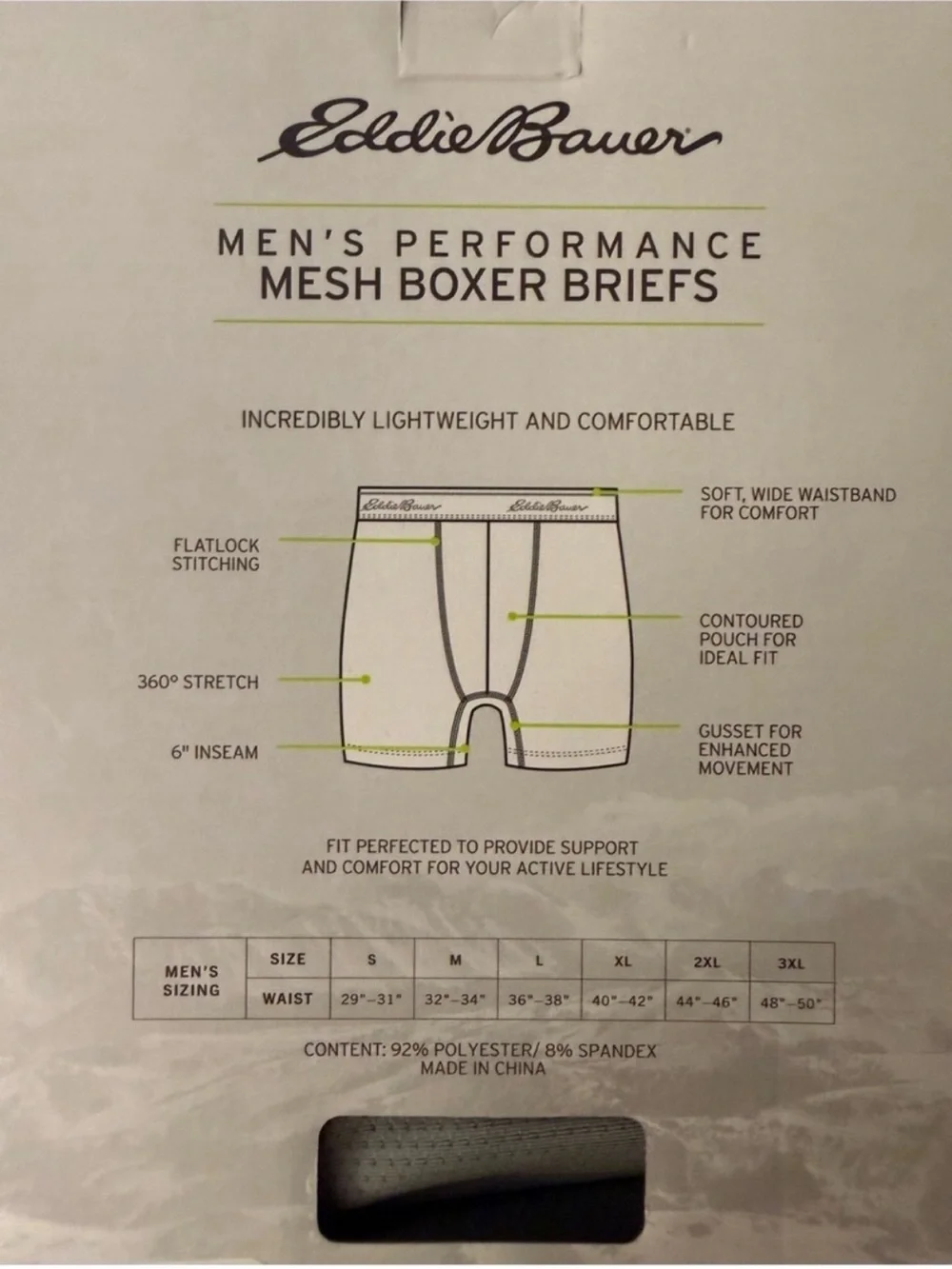 New 3 Eddie Bauer Performance Mesh Boxer Briefs